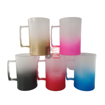 CANECA ACRILICA DEGRADE AZUL 450ml 